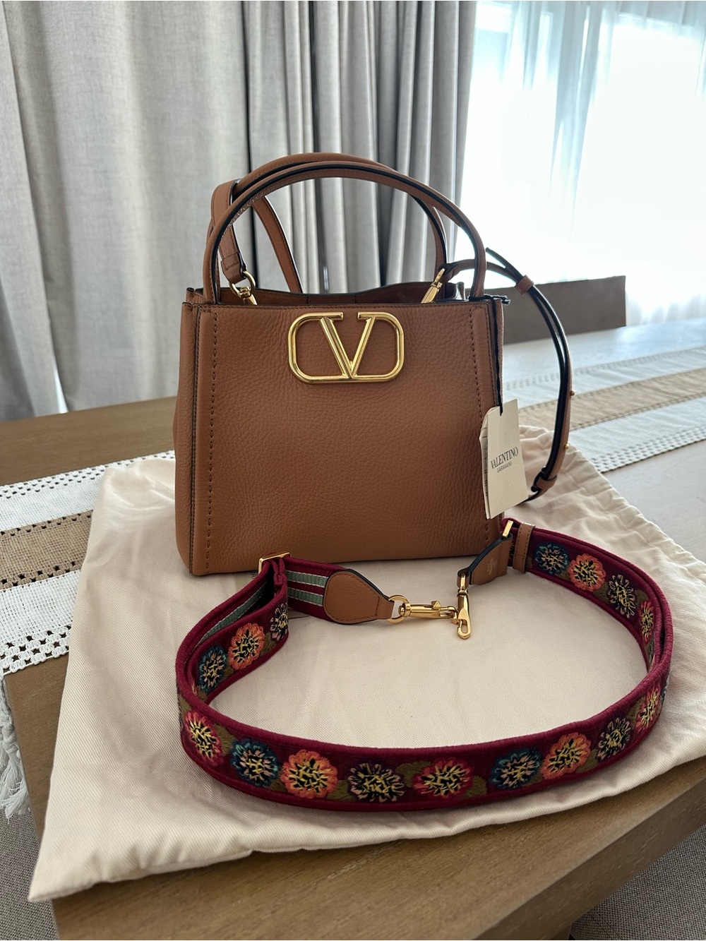 Valentino Garavani Alltime Medium Handbag in Grainy Calfskin